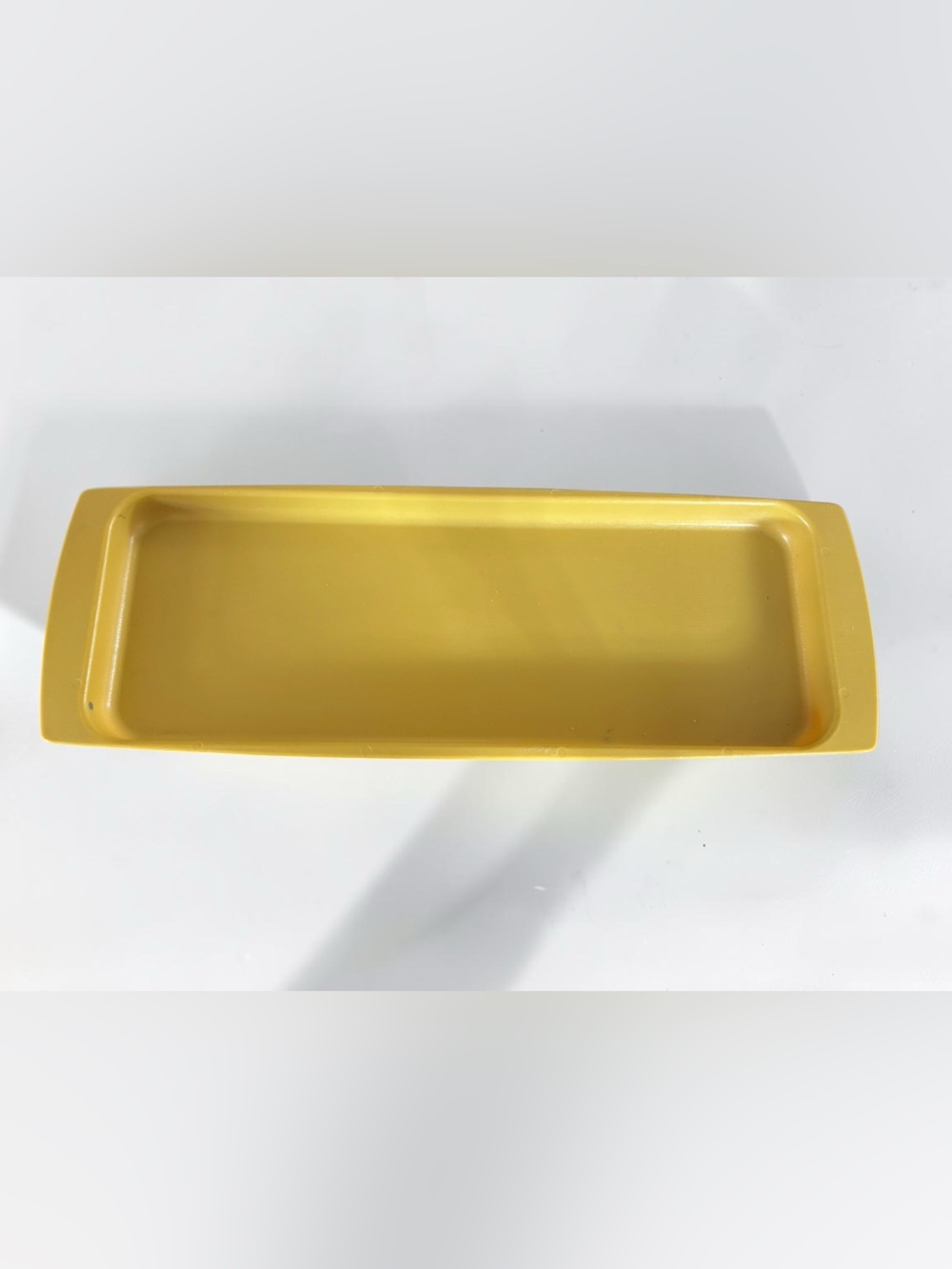 Vintage Royal Sealy Mustard Yellow Serving Trays Set of 2 MCM Retro